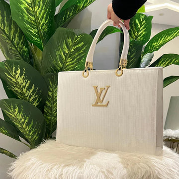 Wasiza™ Crysta White Tote – Chic Vegan Leather Carryall for Women